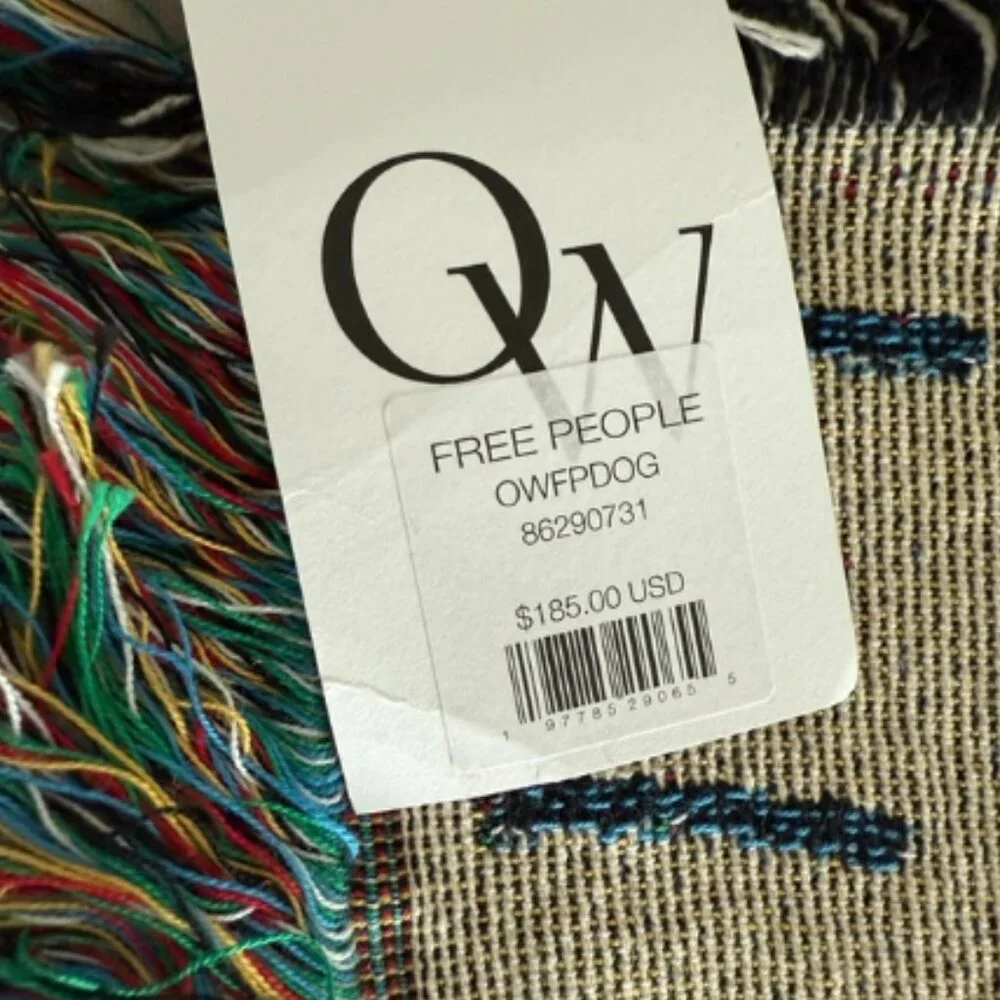Free People x Olivia Wendel Dog Throw Blanket 🐾 Exclusive Limited Edition NWT